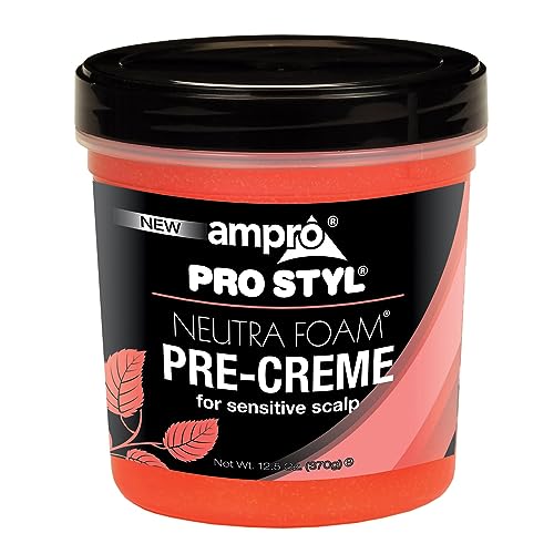 Ampro Pre-Creme Base for Sensitive Scalp - Wax Enhanced with Petroleum Jelly - Formulated to Protect Your Scalp During Chemical Processing - Relieves and Soothes Scalp Discomfort - 12.5 oz