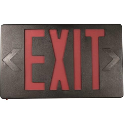 14-Watt Equivalent 120-Volt to 277-Volt Integrated LED Black Exit Sign with Ni-Cad 4.8-Volt