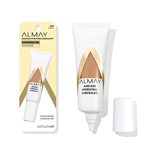 Anti-Aging Concealer by Almay, Face Makeup with Hyaluronic Acid, Niacinamide, Vitamin C & E, Hypoallergenic-Fragrance Free