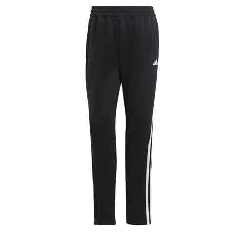 adidas Women's Aeroready Training Essentials 3 Stripes Pants, Black/White, Medium