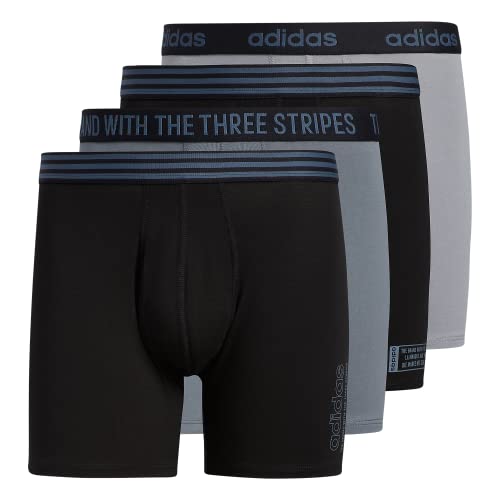 adidas Men's Core Stretch Cotton Boxer Brief Underwear 4-Pack