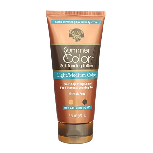 Banana Boat Self-Tanning Lotion, Light/Medium Summer Color for All Skin Tones - 6 Ounce (Pack of 3)