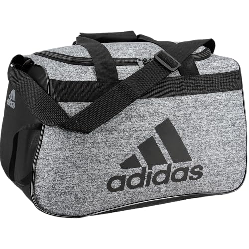 adidas Diablo Small Duffel, Sports Duffle Gym Bags for Men or Women, Jersey Onix Grey/Black, One Size