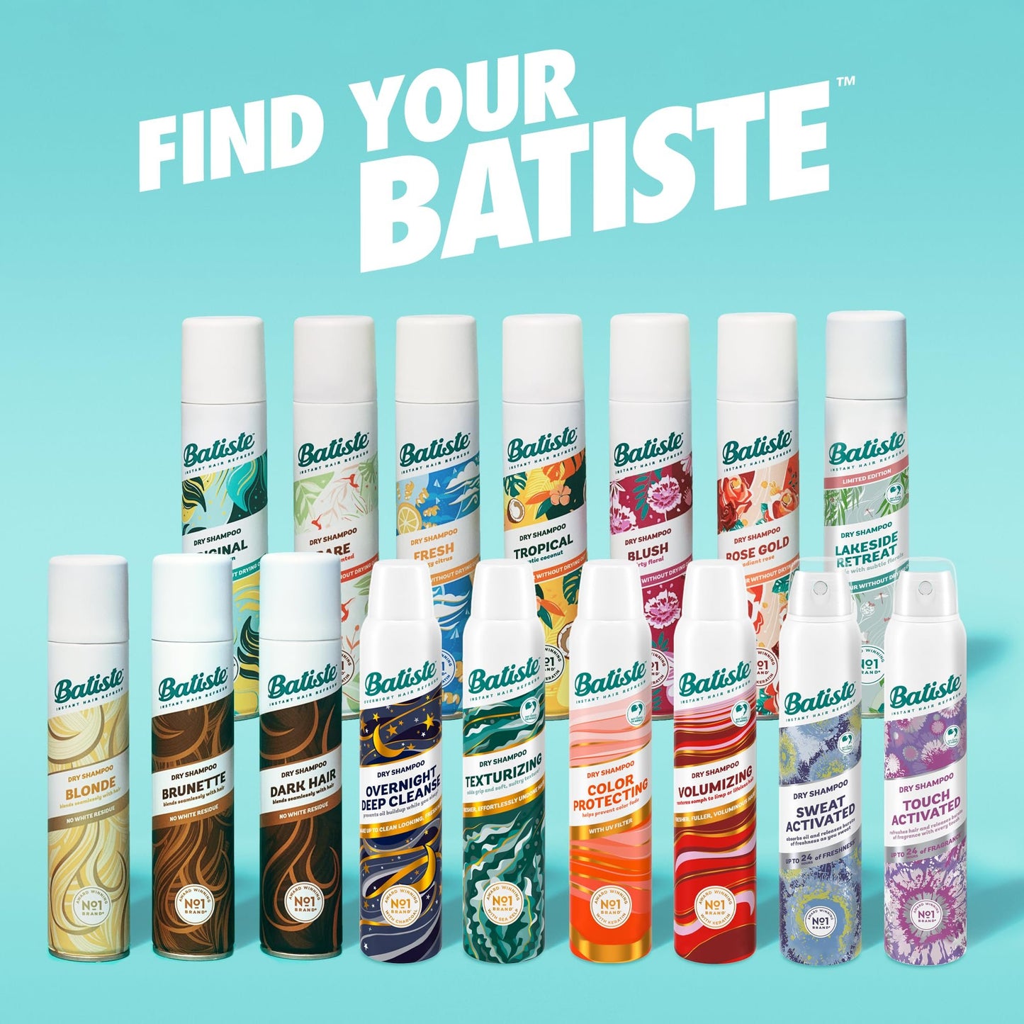 Batiste Dry Shampoo Lakeside Retreat Fragrance, Limited Edition, Refreshes Hair, Absorbs Oil Between Washes, Waterless Shampoo, 3.81 oz