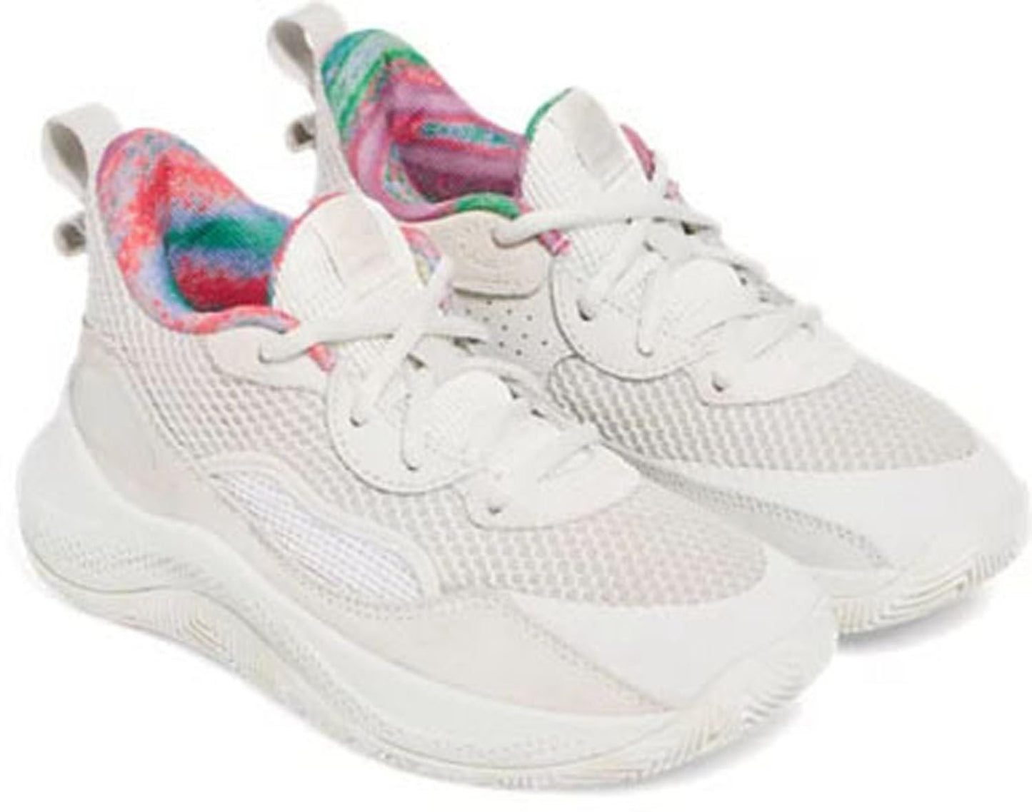 Under Armour - Unisex-Child Ps Curry 3Z 24 SDE Shoes, Color White Clay (114), Size: 2 M US Little Kid