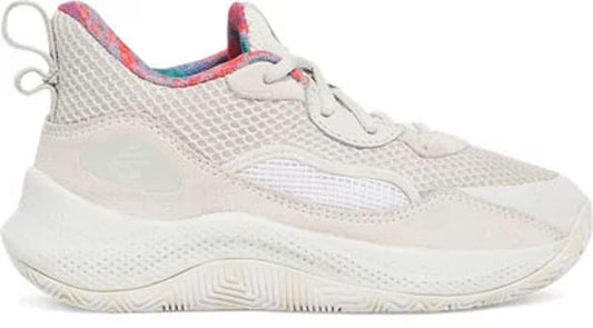 Under Armour - Unisex-Child Ps Curry 3Z 24 SDE Shoes, Color White Clay (114), Size: 2 M US Little Kid