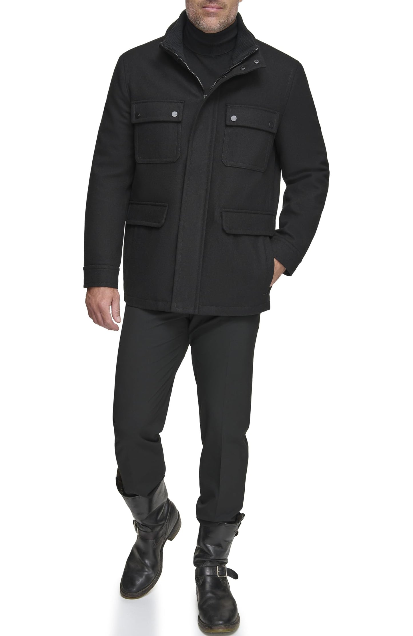 Andrew Marc Men's Wool Coat-Mid and Full Length