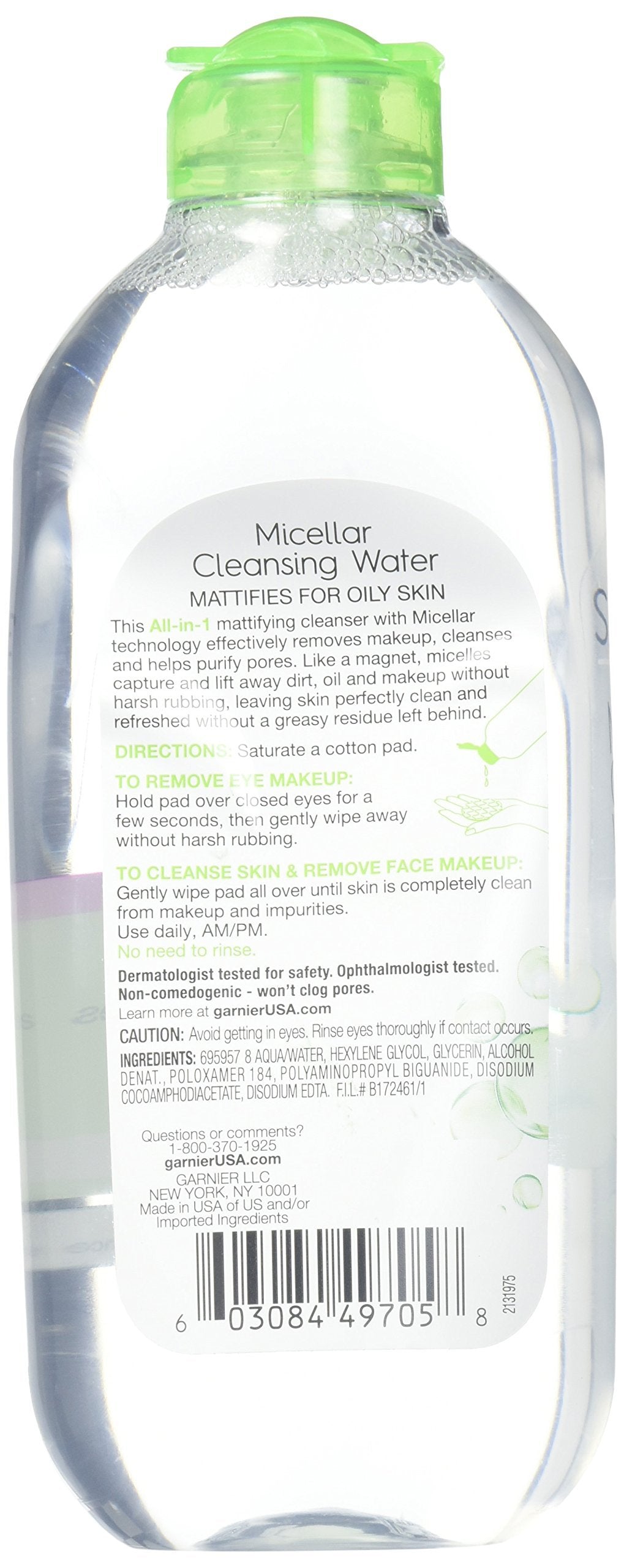 Garnier Micellar Cleansing Water 13.5 Ounce (For Oily Skin) (400ml) (2 Pack)