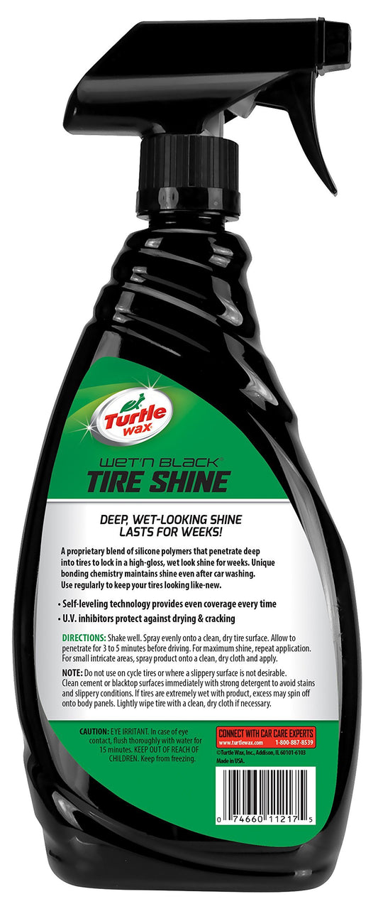 Turtle Wax 50837 Tire Shine & Wheel Cleaner Kit with Microfiber Towel