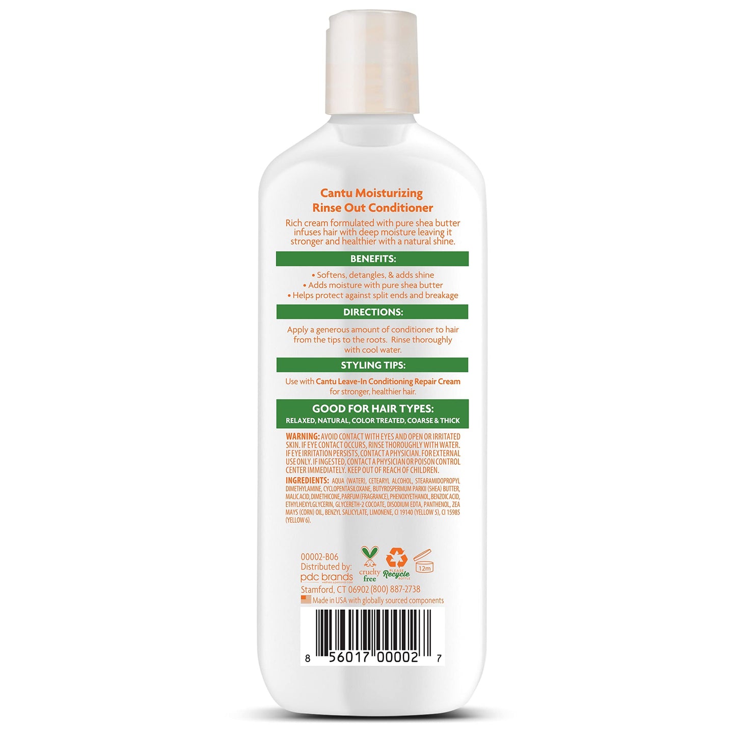 Cantu Moisturizing Rinse Out Conditioner with Shea Butter, 13.5 fl oz