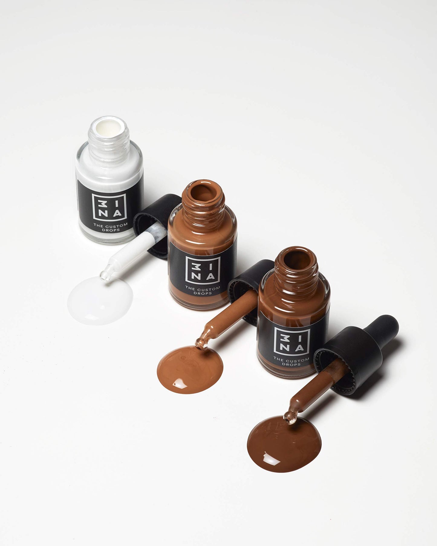 3INA The Custom Drops 601 - Long-Wearing Formula - Quick Drying - Mattifying Effect - Can Be Used To Create A Variety Of Shades - Highly Concentrated - Cruelty Free And Vegan - Paraben Free - 0.43 Oz