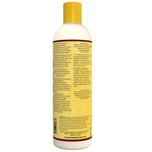 OKAY | African Black Soap Conditioner | For All Hair Types & Textures | Hydrate & Moisturize | With Shea, Olive, Coconut, Aloe Vera and Cocoa | Free of Parabens, Silicones, Sulfates | 12 oz