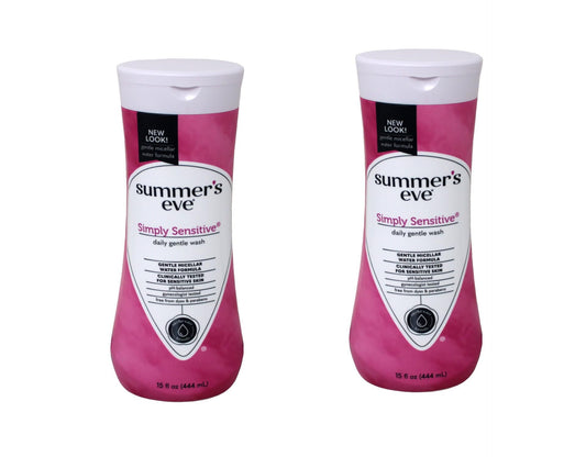 Summers Eve Cleansing Wash 15 Ounce Simply Sensitive (444ml) (2 Pack)