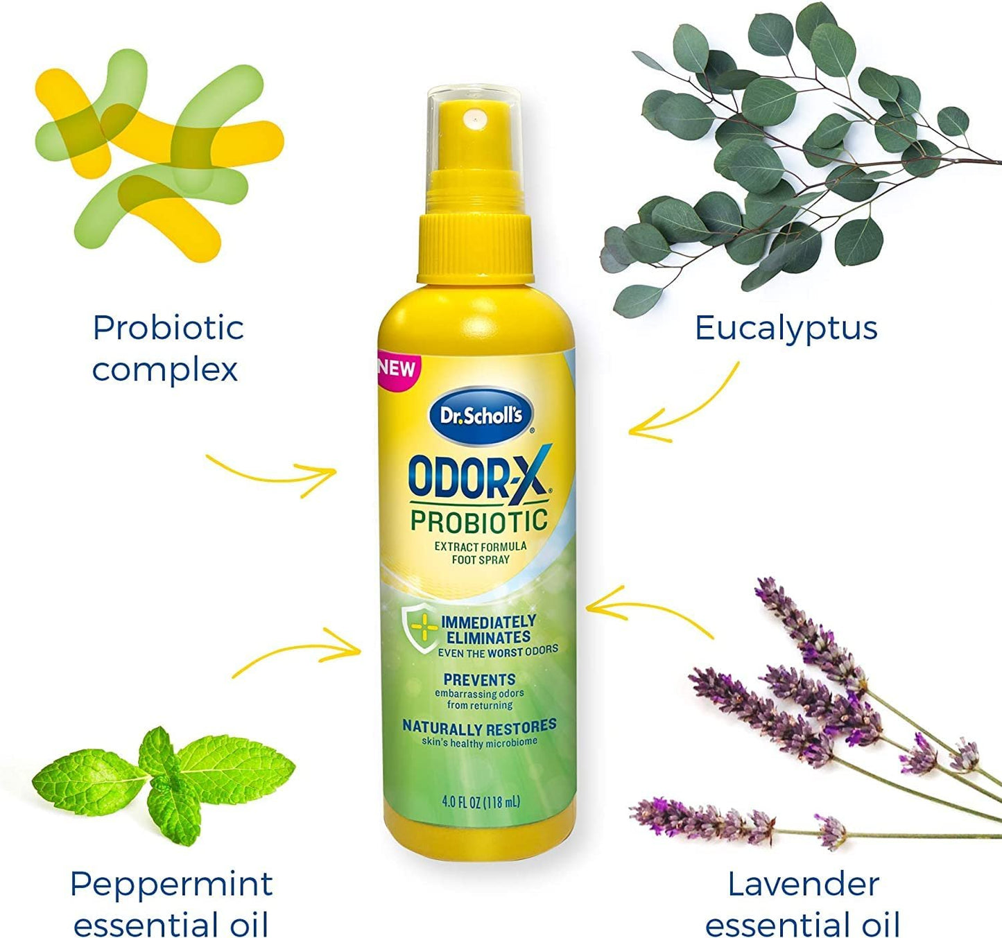 Dr. Scholl's Probiotic Foot Spray 4oz