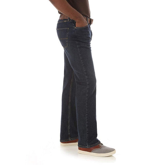 Wrangler Mens Straight Fit Comfort Flex Jeans 36W x 32L Denim Blue