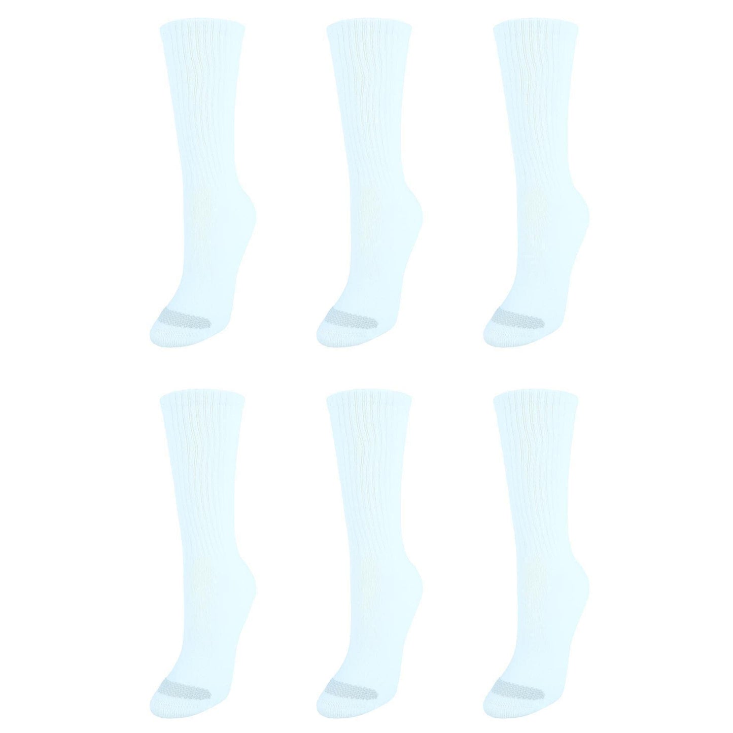 Hanes Women's 6-Pair Plush Comfort Toe Seam Crew Socks