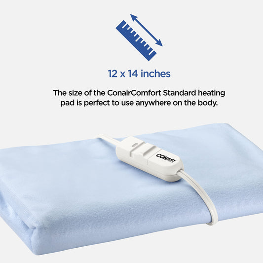 Conair Comfort Moist/Dry Heating Pad, Heating Pad for Pain Relief