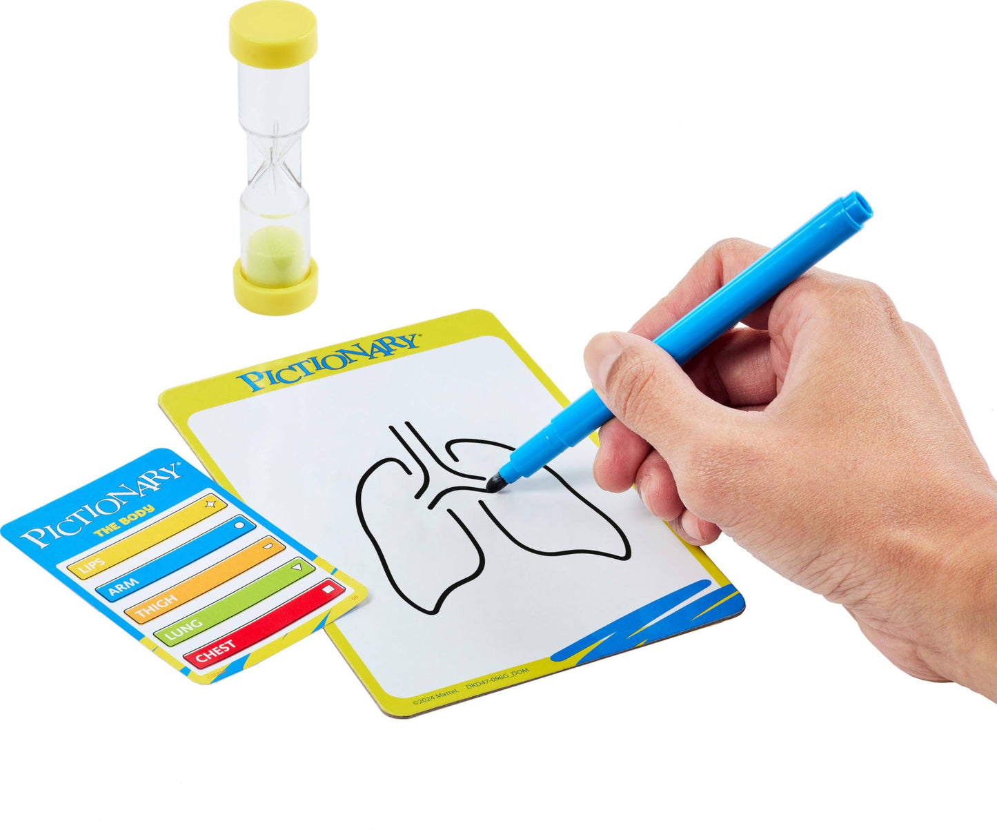 Mattel Games Pictionary Board Game, Drawing Game for Kids, Adults and Game Night with Dry Erase Markers and Boards