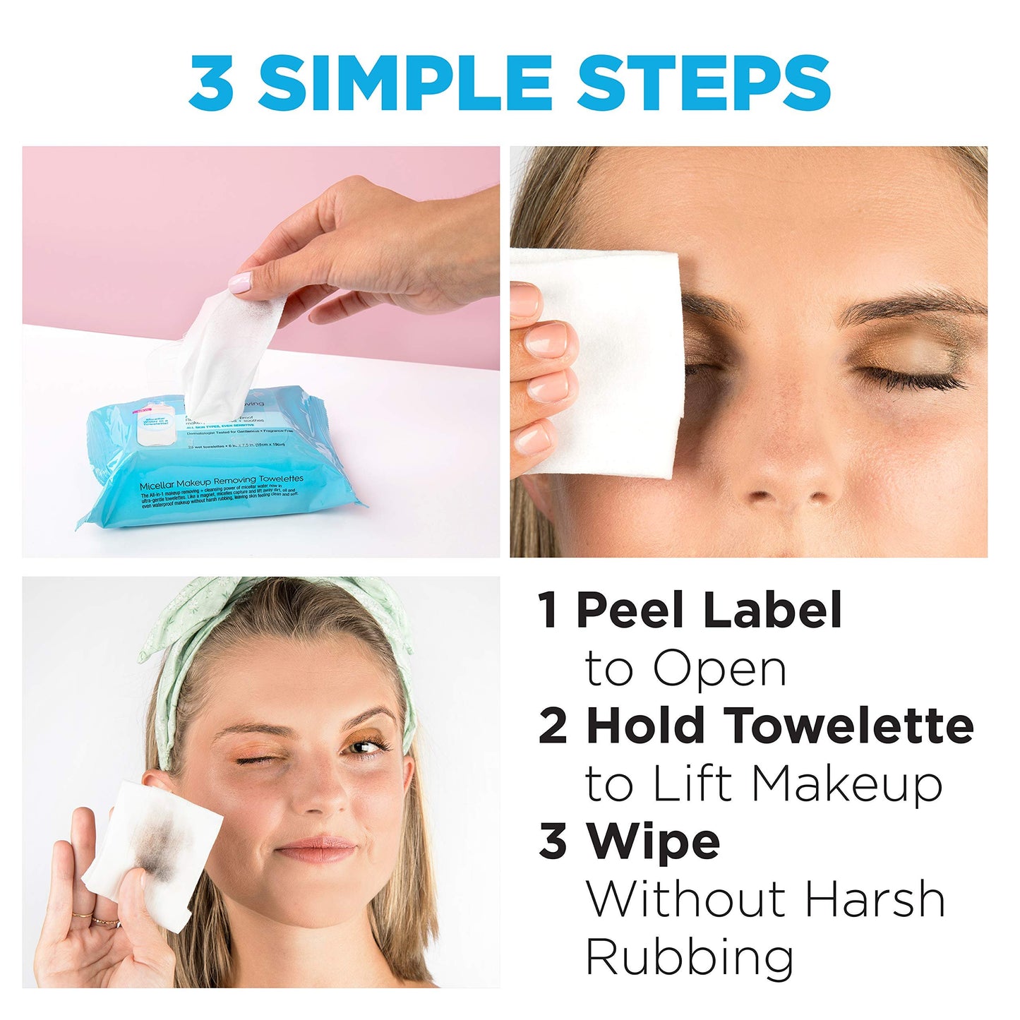 Makeup Remover Face Wipes for Waterproof Makeup by Garnier SkinActive Micellar