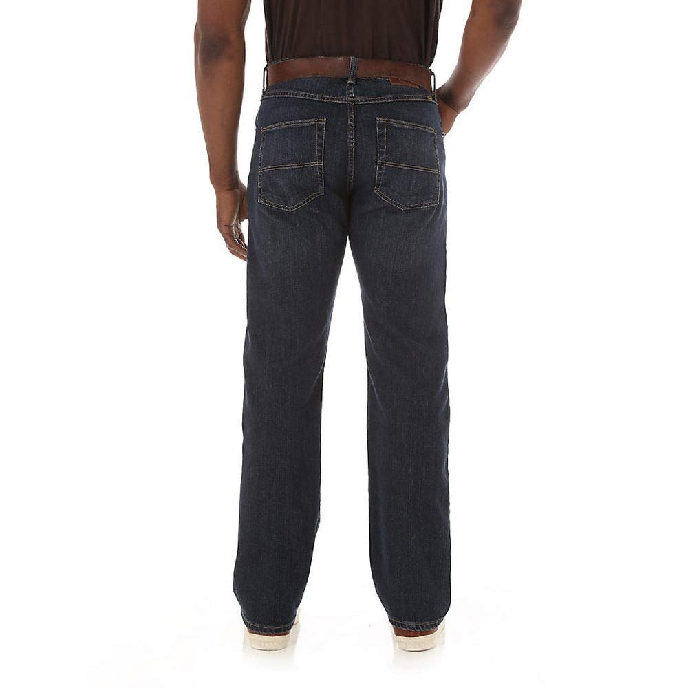 Wrangler Mens Straight Fit Comfort Flex Jeans 36W x 32L Denim Blue