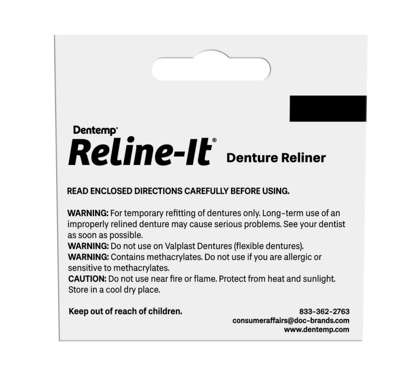 Dentemp Denture Reline Kit - Advanced Formula Reline It Denture Reliner Denture Kit to Refit and Tighten Dentures for Both Upper & Lower Denture