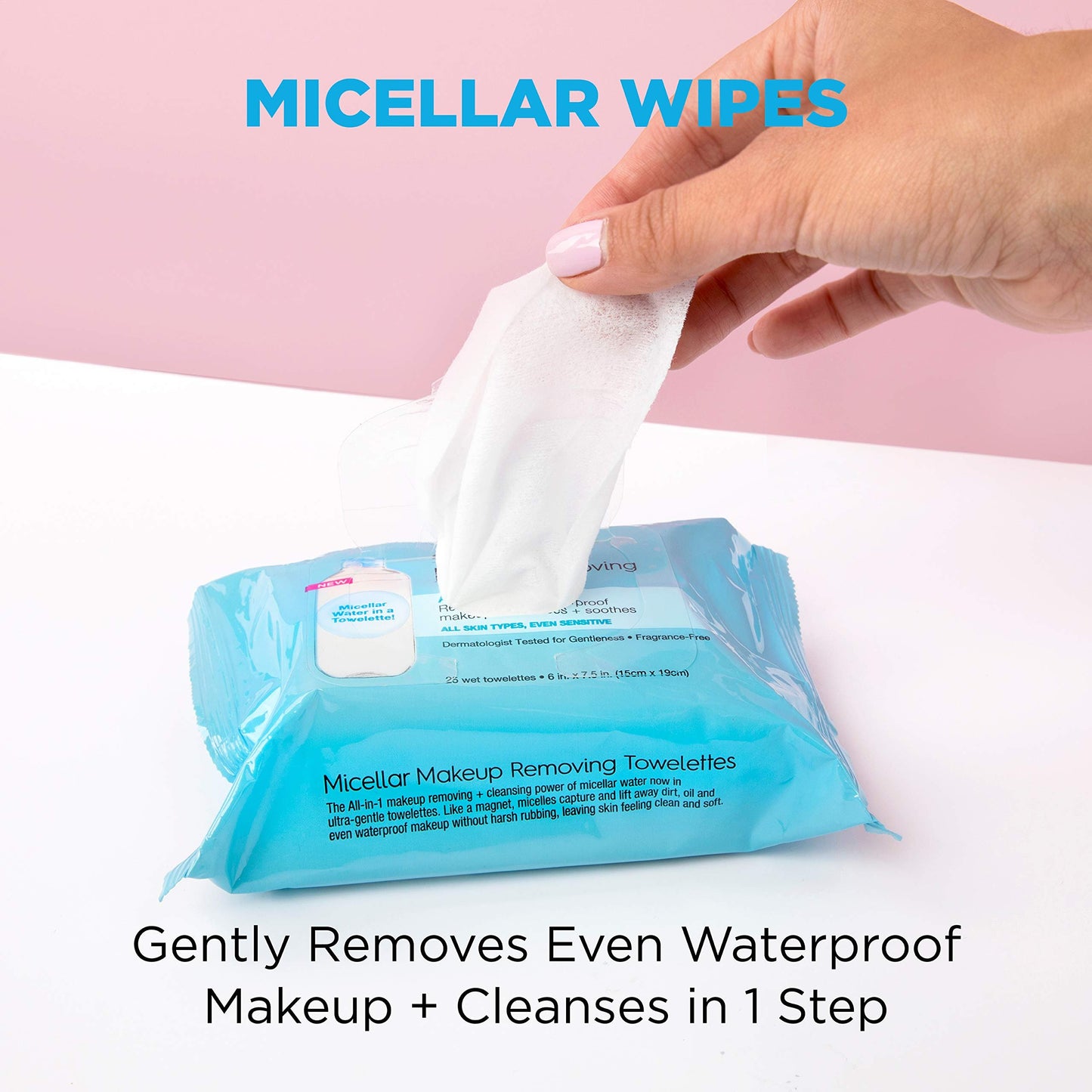 Makeup Remover Face Wipes for Waterproof Makeup by Garnier SkinActive Micellar