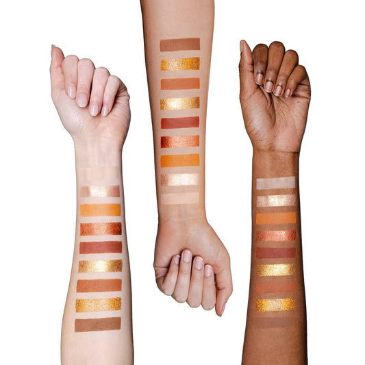 The Crème Shop | LINE FRIENDS - BROWN’S WARM & TOASTY Eyeshadow Palette | 9 Golden Multi-Finish Shades