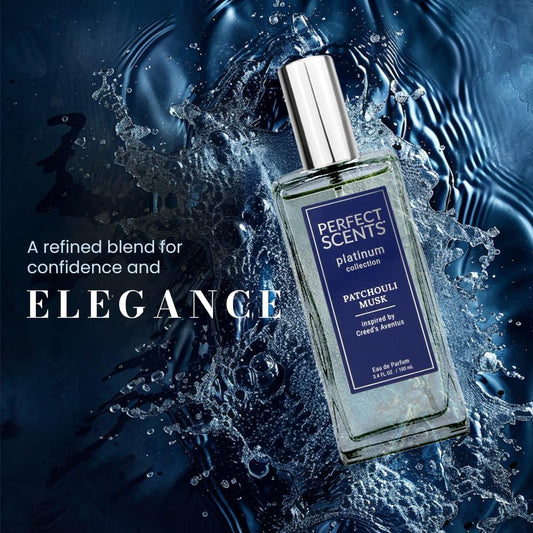 Perfect Scents Fragrances | Inspired by Creed’s Aventus | Platinum Collection | Patchouli Musk | Men’s Eau de Parfum | CLEAN, Vegan, Paraben & Phthalate Free | Never Tested on Animals | 3.4 Fl Oz