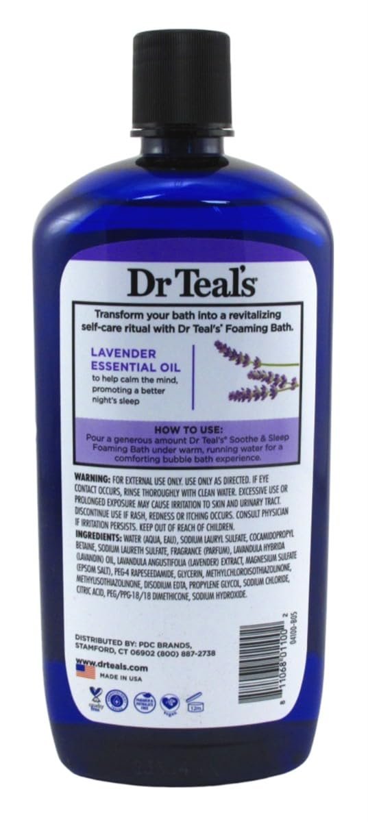 Dr. Teal's Foaming Bath, Lavender, 34 Fluid Ounce,Pack of 2