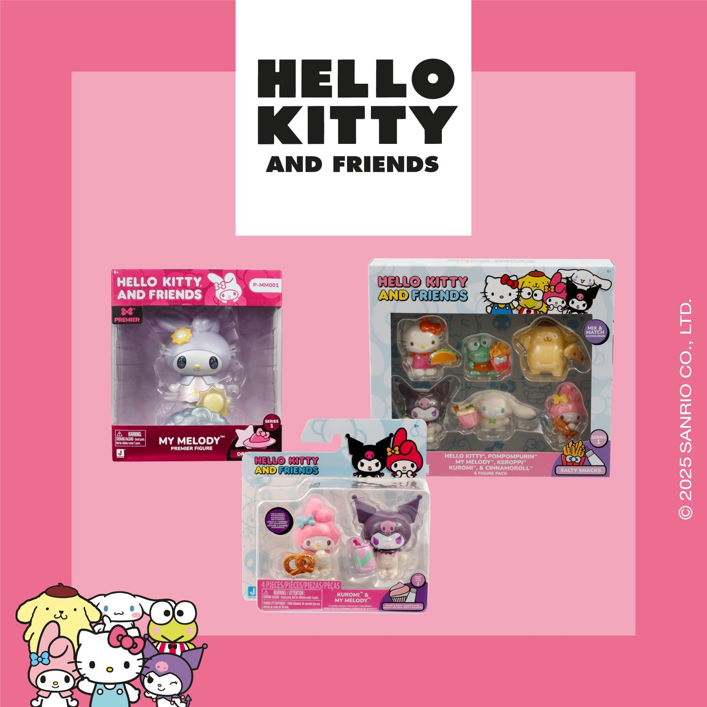 Hello Kitty Premier 4-Inch Figure – My Melody Edition, Collectible My Melody Figurine Detail for Display or Collection, Fans