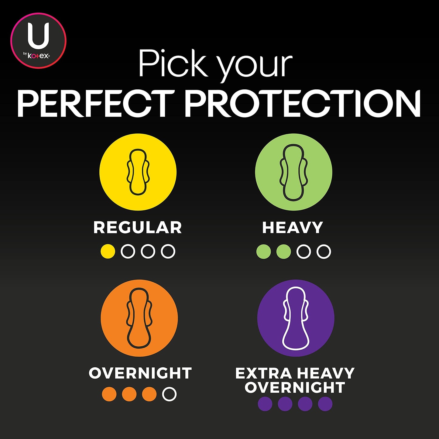 U by Kotex CleanWear Ultra Thin Pads with Wings, Heavy Absorbency - 14 ct