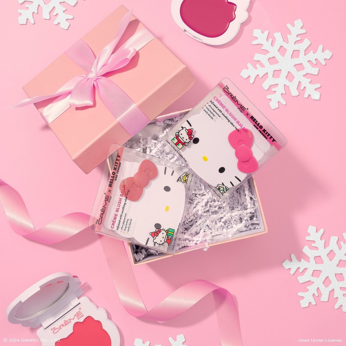 The Crème Shop x Hello Kitty Creme Blush Balm, Cream Blush, Hydrating Blush Balm, Stocking Stuffer - Cranberry Crush
