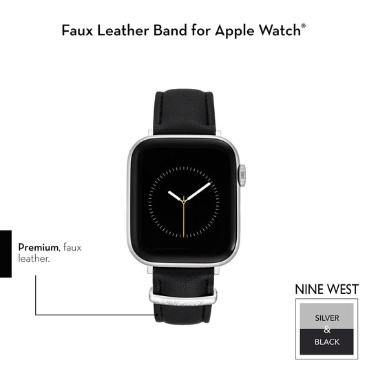 NINE WEST Fashion Strap Band for Apple Watch Secure, Adjustable