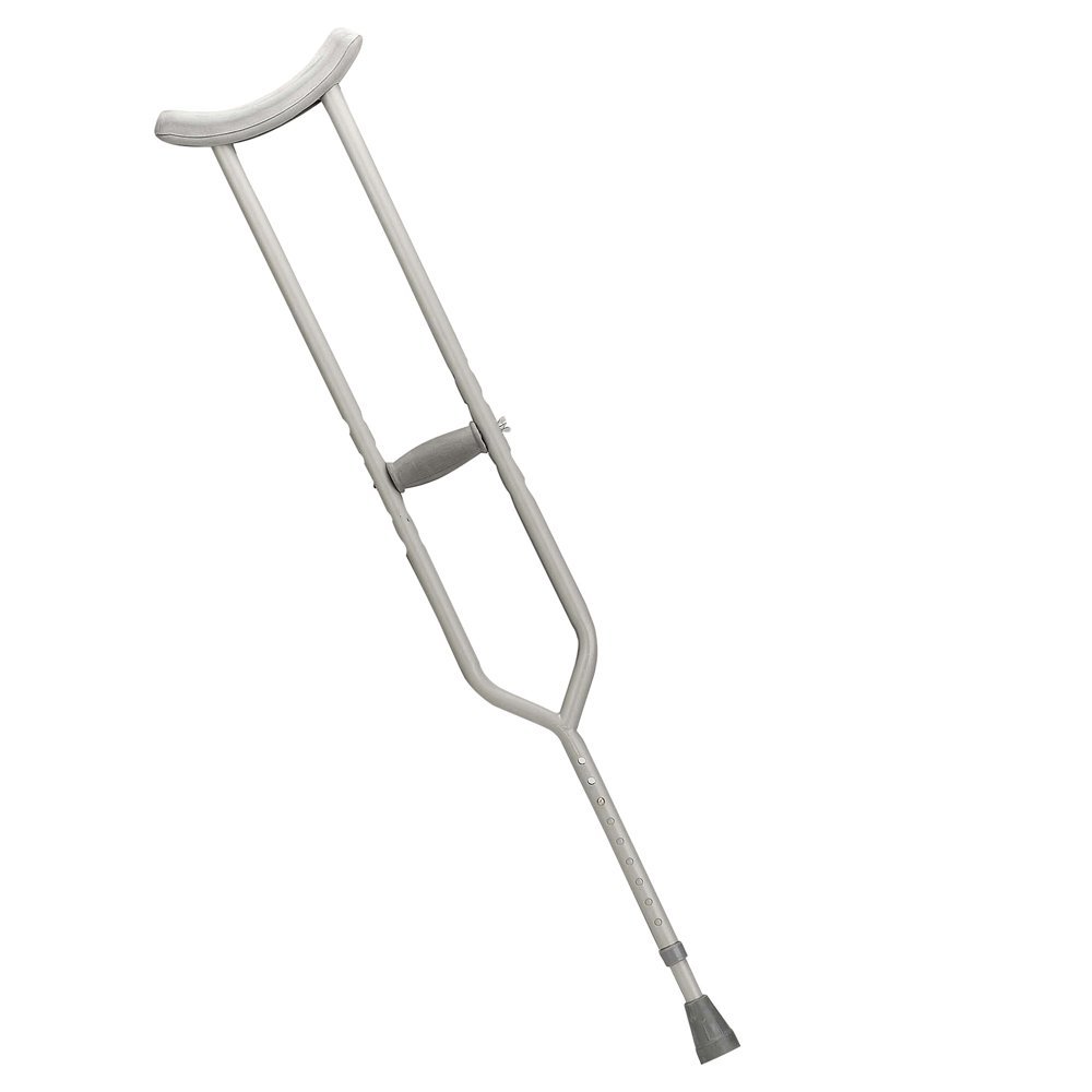 Drive Medical Aluminum Crutch with Comfortable Underarm Pad and Handgrip