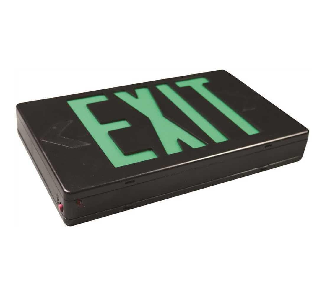 14-Watt Equivalent 120-Volt to 277-Volt Integrated LED Black Exit Sign with Ni-Cad 4.8-Volt