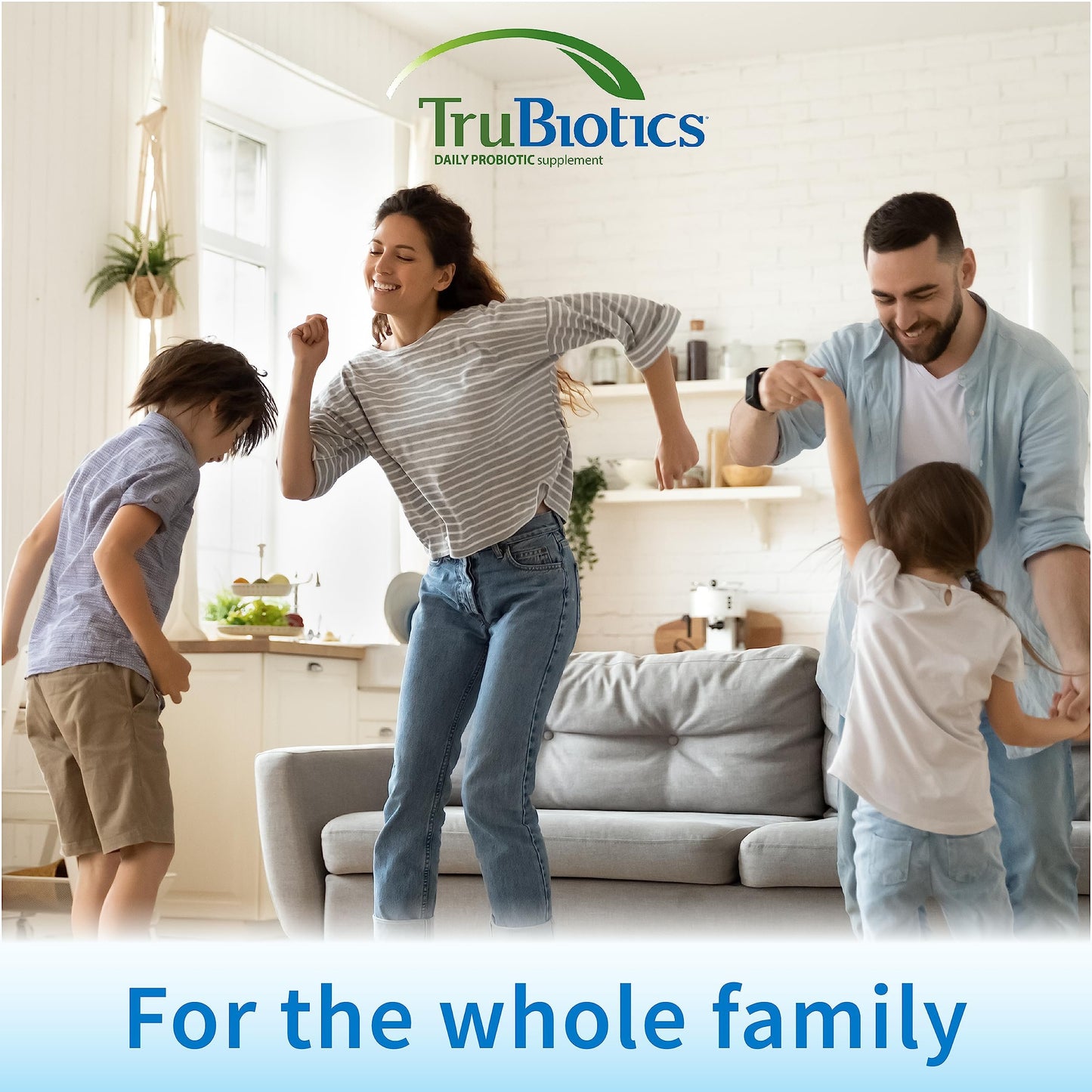 TruBiotics Probiotics for Digestive & Immune Health, Supports Regularity & Helps Relieve Abdominal Discomfort, Gas & Bloating, 2 Clinically Studied Probiotic Strains, Plus Prebiotics