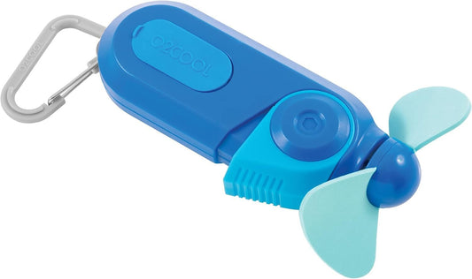 O2COOL Personal Mini Misting Fan - Portable Battery Operated Handheld Cooling Accessory with Fine Mist Spray for Outdoor, Beach, Camping - Convenient Carabiner Clip for Easy Travel