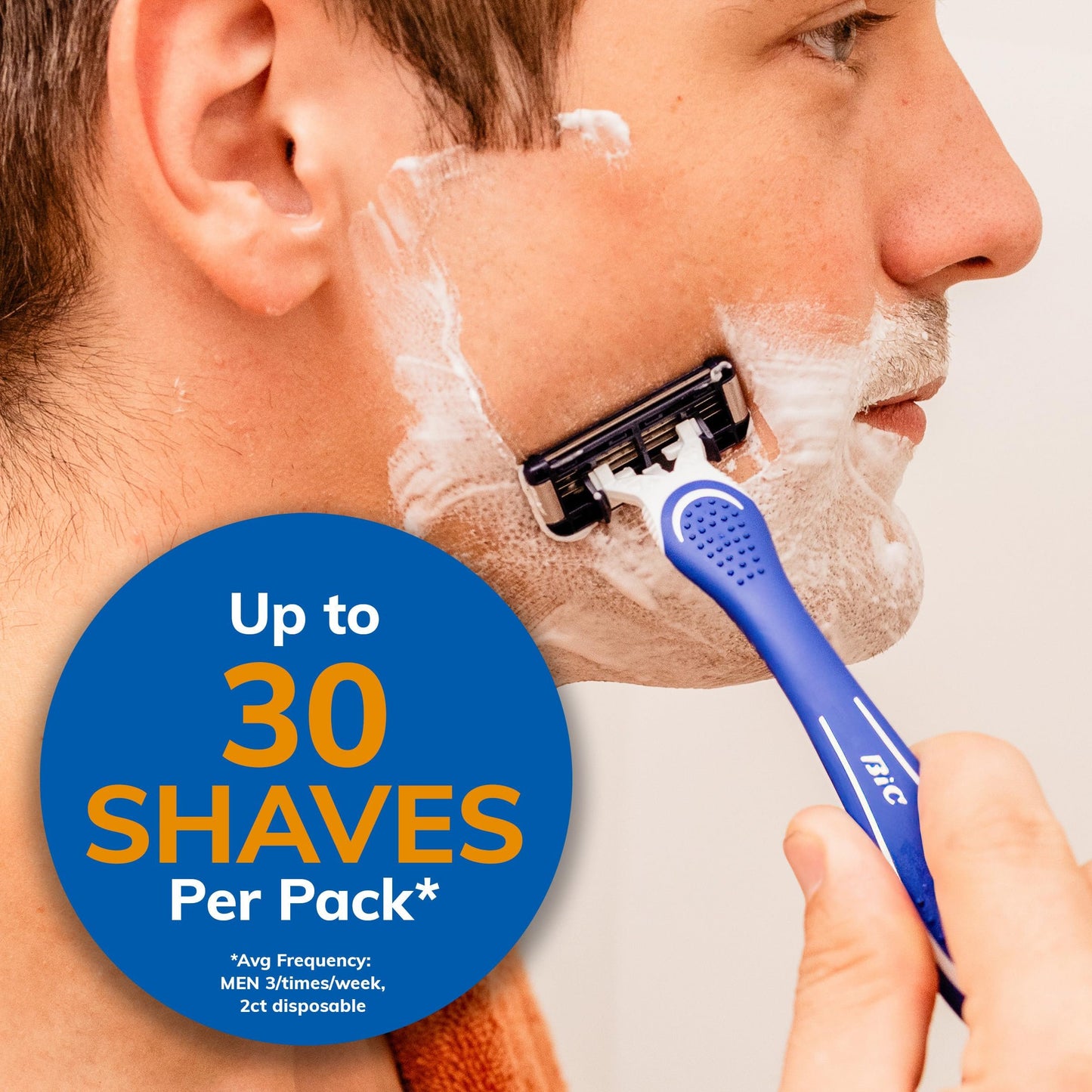 BIC EasyRinse Anti-Clogging Men's Disposable Razors for a Smoother Shave