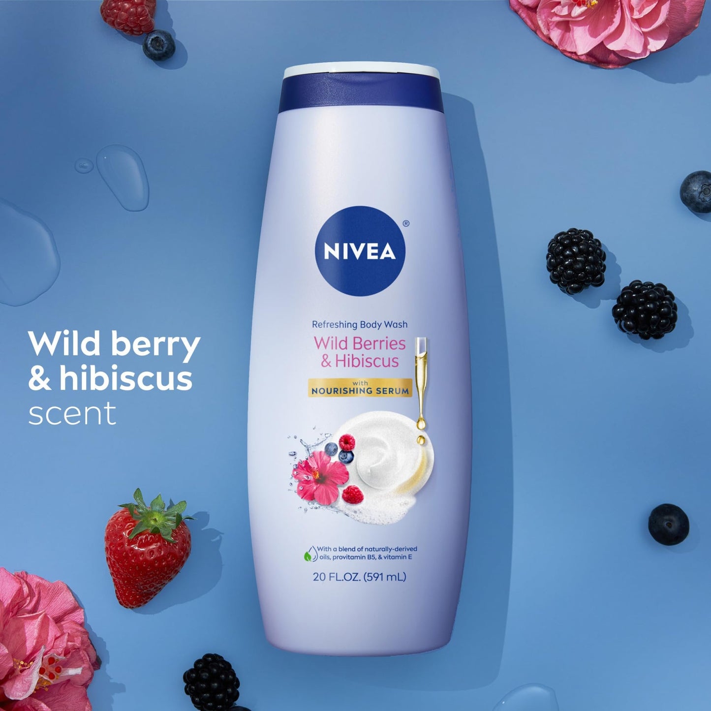 NIVEA White and Body Wash with Nourishing Serum 20 Fl Oz