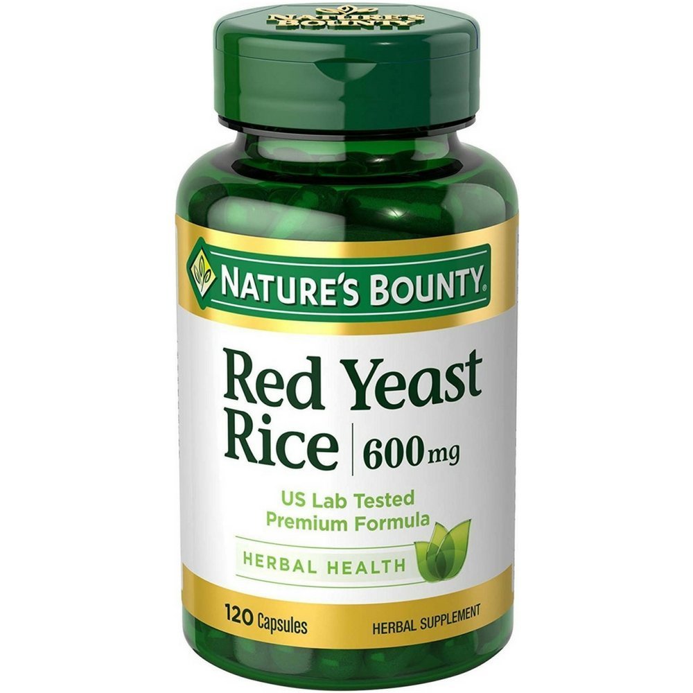 Nature's Bounty unflavored Capsule Red Yeast Rice 600mg Bottle