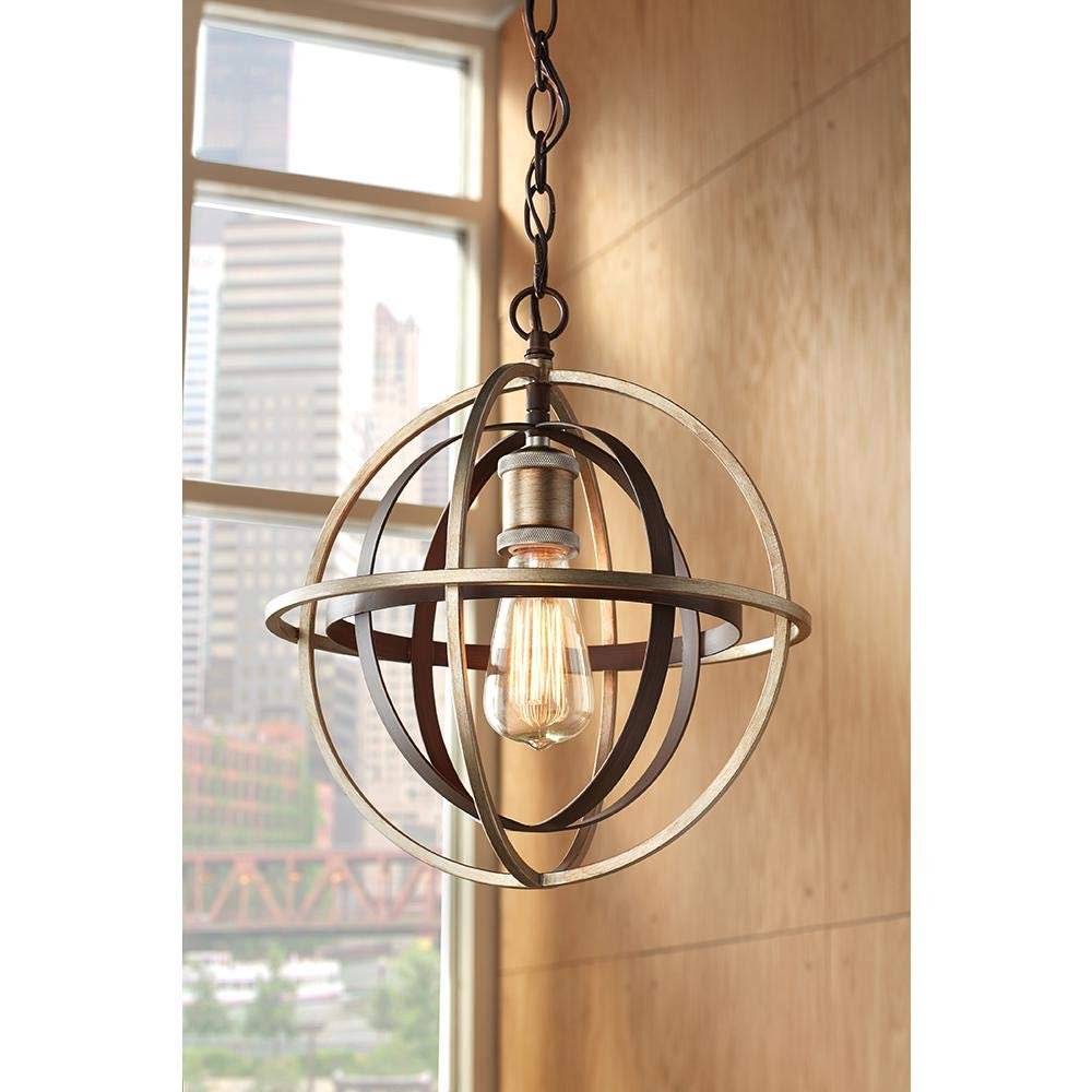 Home Decorators Collection 27030 1-Light Bronze & Champagne Pewter Mini Pendant