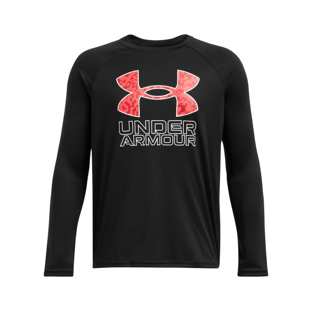 Under Armour Boys' Tech Hybrid Print Fill Long Sleeve