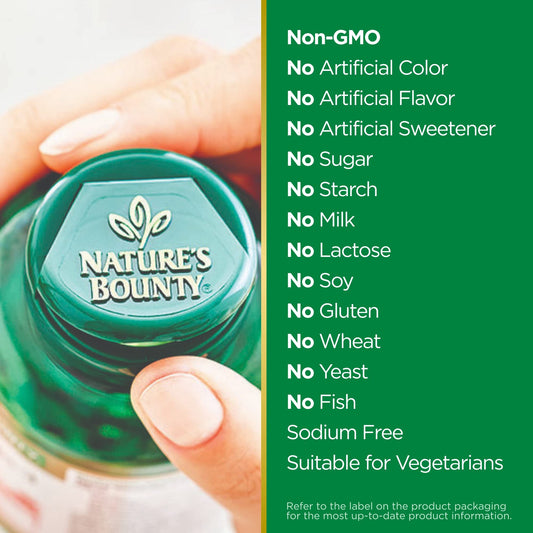 Nature's Bounty Swallow Chromium picolinate Supports fats, Protein &Sugar Metabolism 800mcg