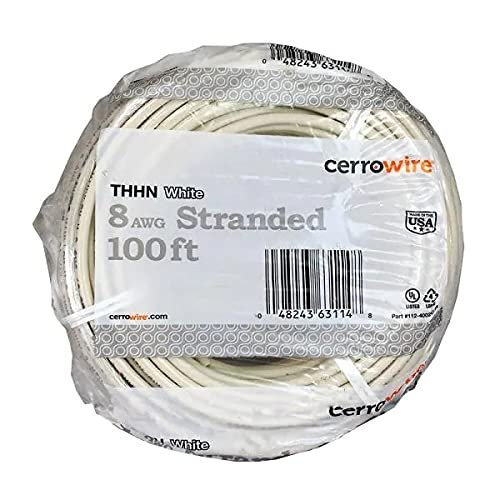Cerrowire 100 ft. 8-Gauge Stranded Wire - White