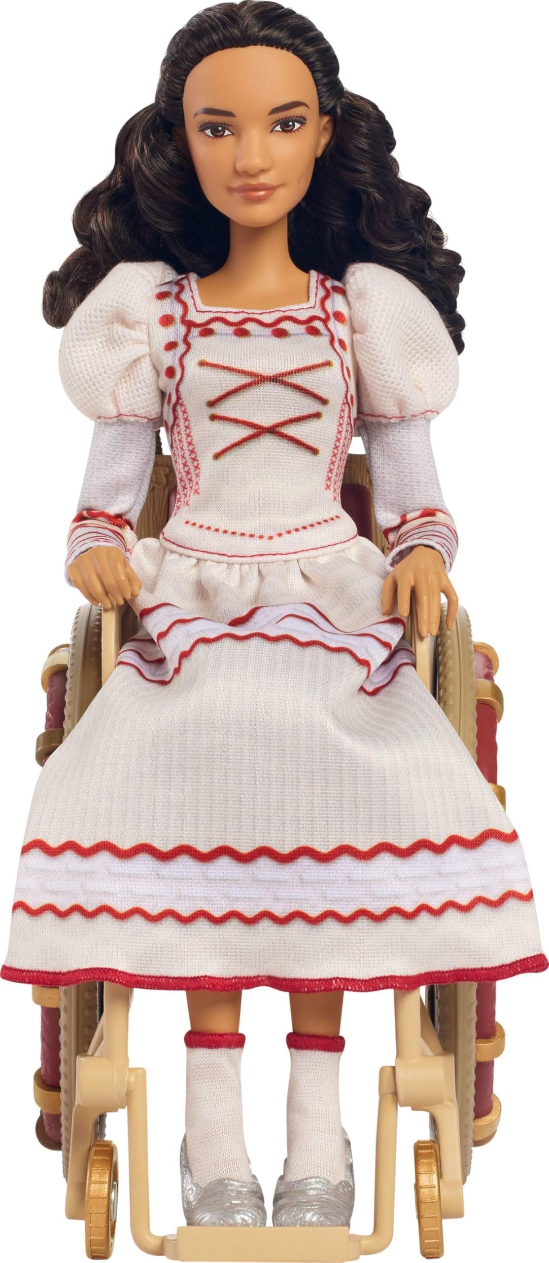 Mattel Universal Wicked Nessarose Fashion Doll & Accessories, Including Wheelchair, with Brown Curly Hair, Poseable & Removable Ballroom Look