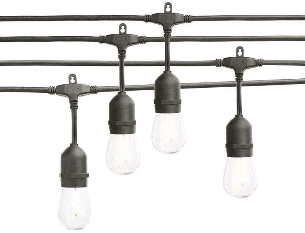 HamptonBayLighting 24-Light Indoor/Outdoor 48 ft. String Light with S14 Single Filament LED Bulbs