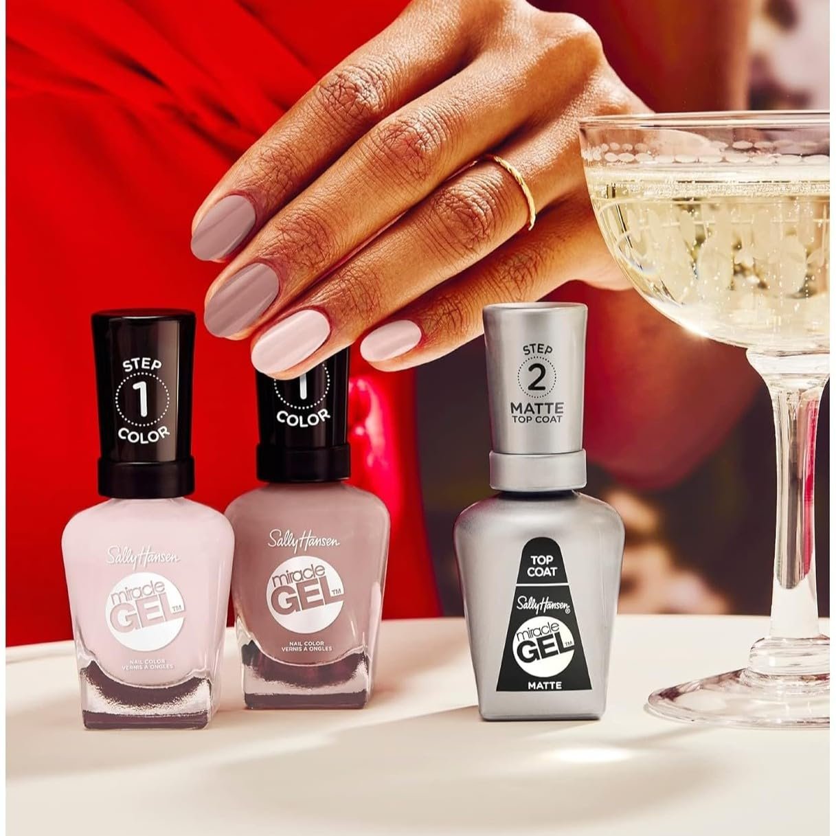 Sally Hansen Miracle Gel x Disney Cruella Nail Polish, TuTu the Ballet, Shelf Pack of 2