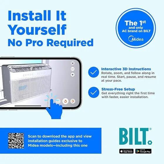 Midea 10,000 BTU DOE U-Shaped Smart Window Air Conditioner