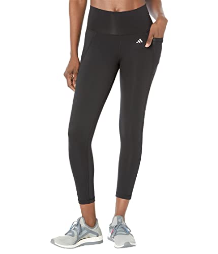 adidas Women's Plus Size Optime Stash Pocket High Waisted 7/8 Tights, Black, 2X