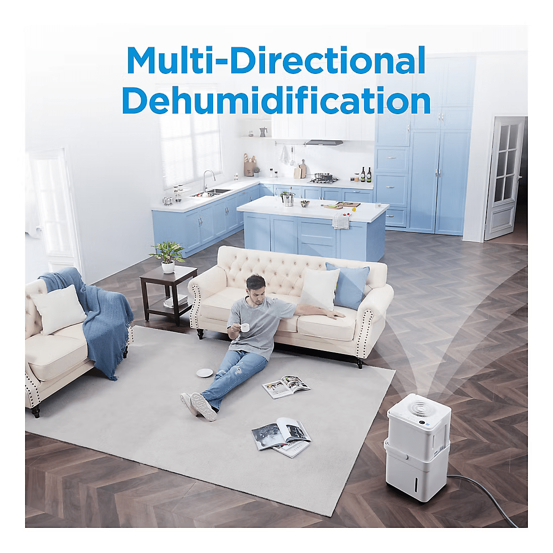 Midea 50-Pint Cube Smart Dehumidifier with Pump